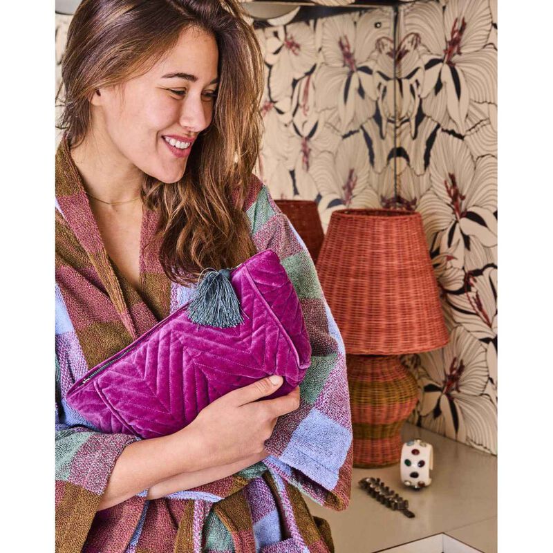 Kip&Co Wild Grape Velvet Toiletry Bag image number 2